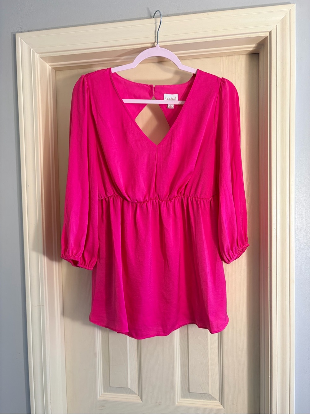 Isabel Maternity by Ingrid & Isabel Hot Pink V-Neck Maternity Top